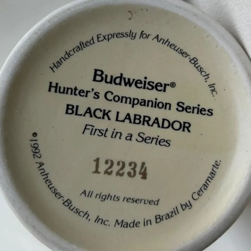 Budweiser Black Labrador Lidded Stein